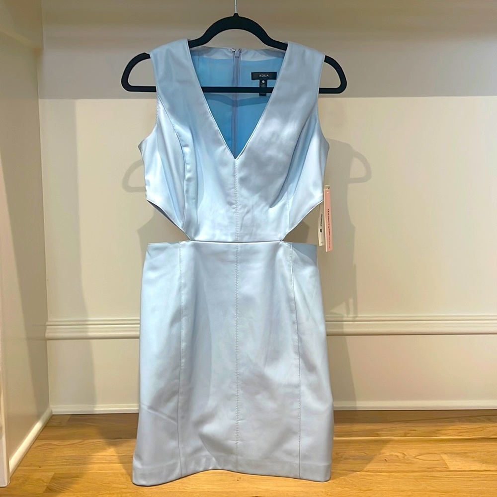 NWT Blue Pleather Dress